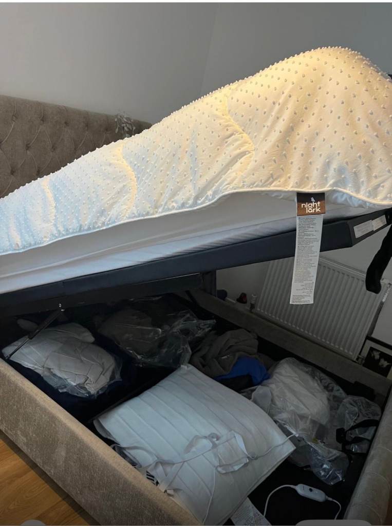 Ottoman Fabric Storage Bed – Excellent Condition – Great Storage