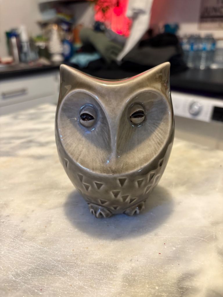 Vintage Ditmar Urbach Owl Money Box Keramické Závody Teplice Czechoslovakia Pottery Bank