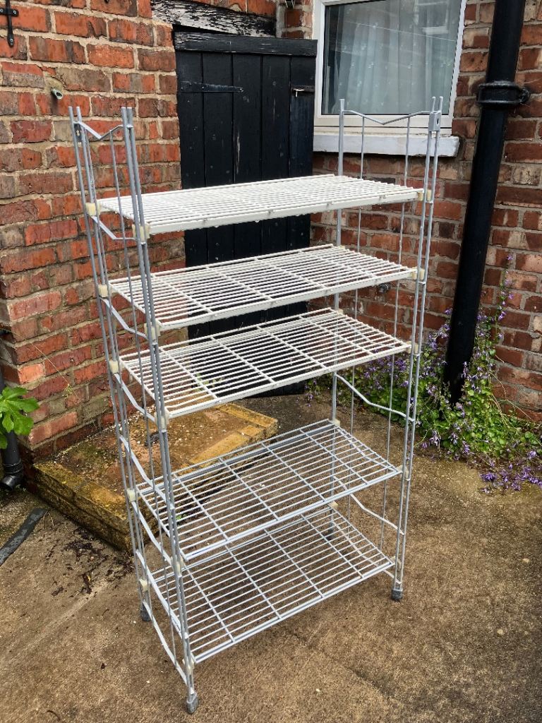 Vintage heavy duty racking shelving home office work space 