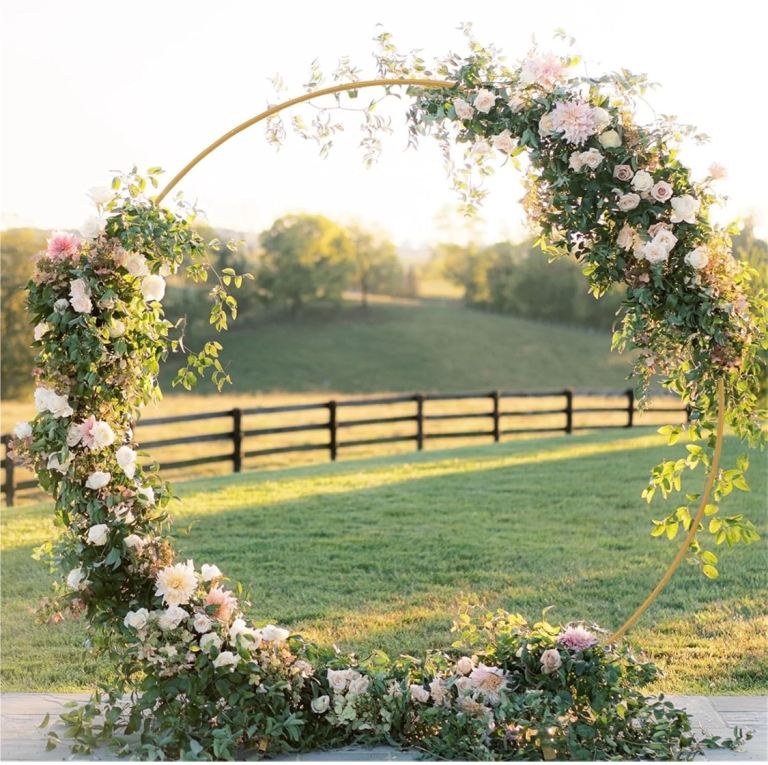 Wedding Arch Stand Arch Metal Wedding Balloon Arch Stand Circular Party Decoration Backdrop