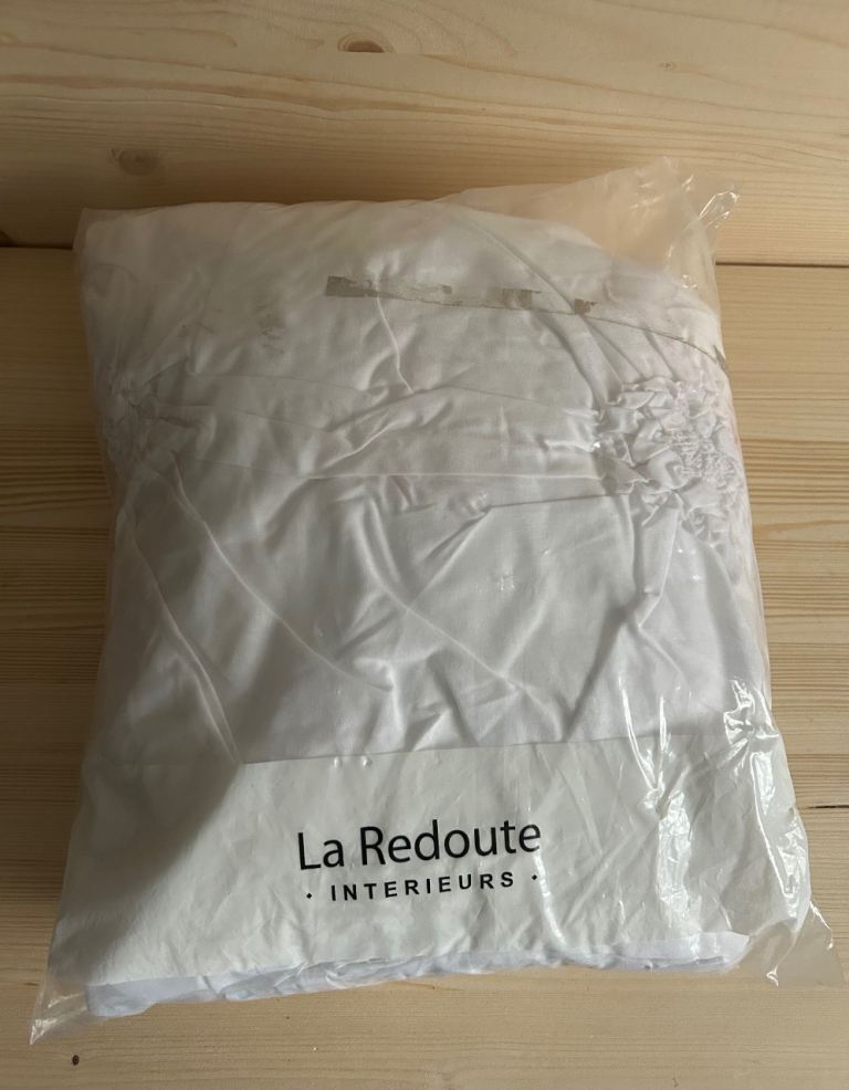 NEW La Redoute white ivory cotton single duvet cover 