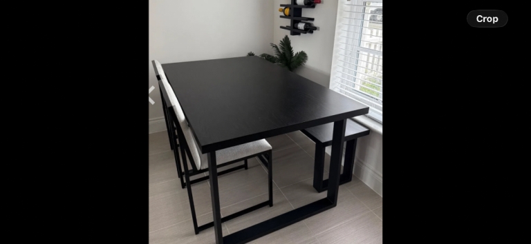 *********Black Dining Table Only  – Good Condition******
