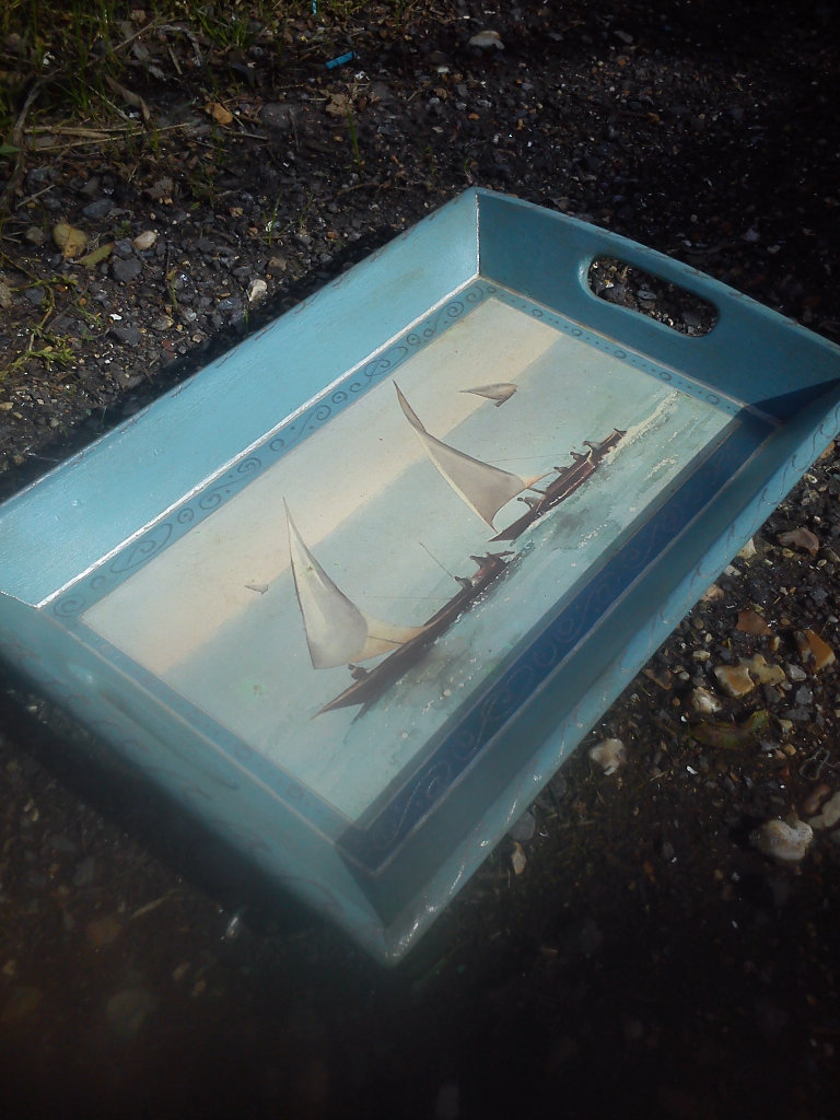 Vintage wooden tray.