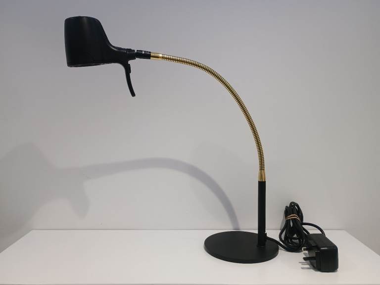 Serious Readers High Definition Lightweight Base Table Reading Lamp Black Body Brass Arm RRP £399