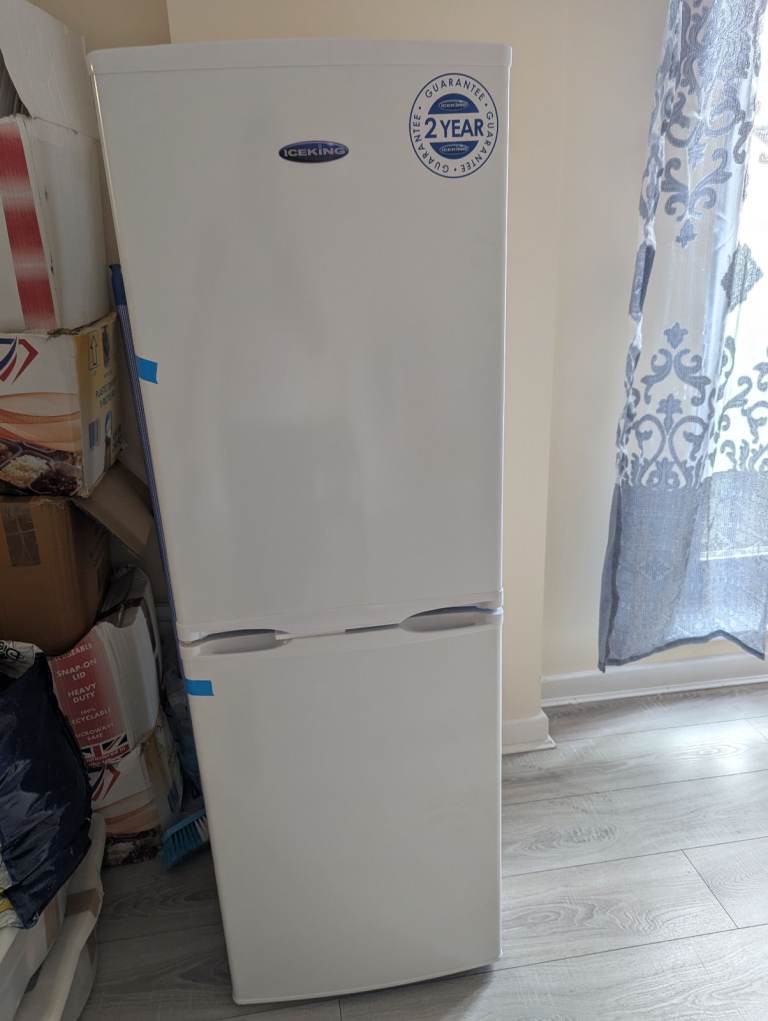 Iceking Brand New White Fridge Freezer – Unused, Box Opened