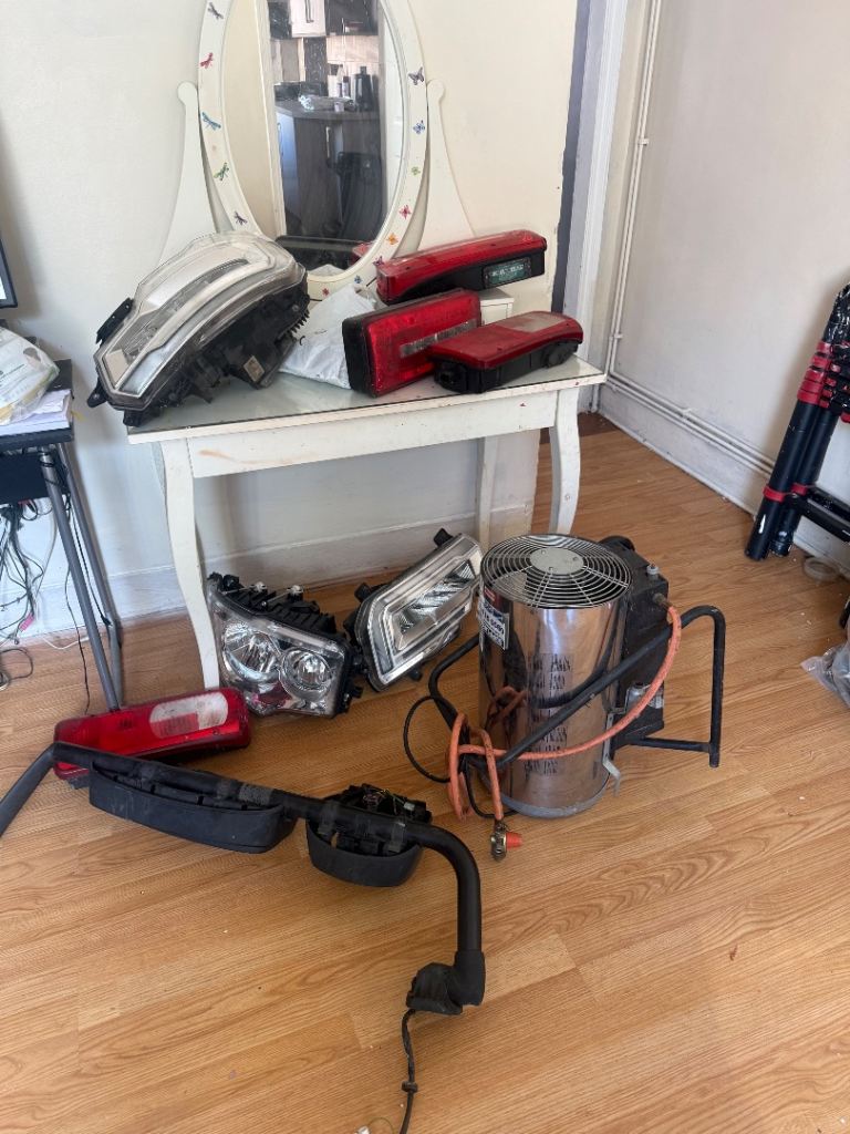 Assorted Car Parts: Headlights, Taillights, and Other Bits trucks 