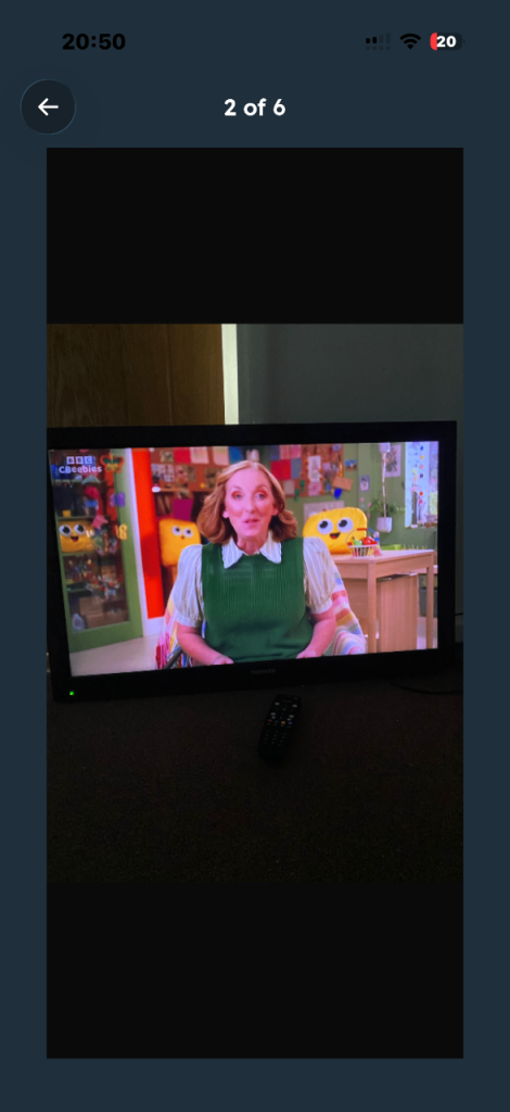 TOSHIBA Flat Screen TV with Remote – Good Condition