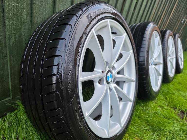 17" BMW alloys stud pattern 5x120 no damage very good tyres DIRECT FITMENT BELOW