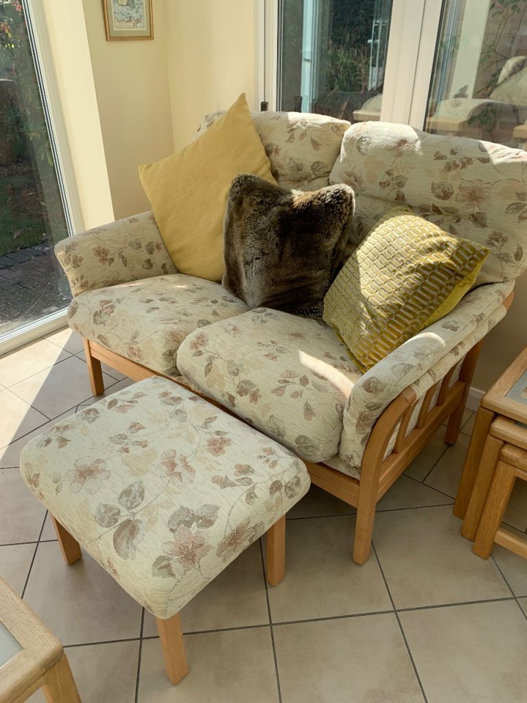 2x2seater sofas with footstool