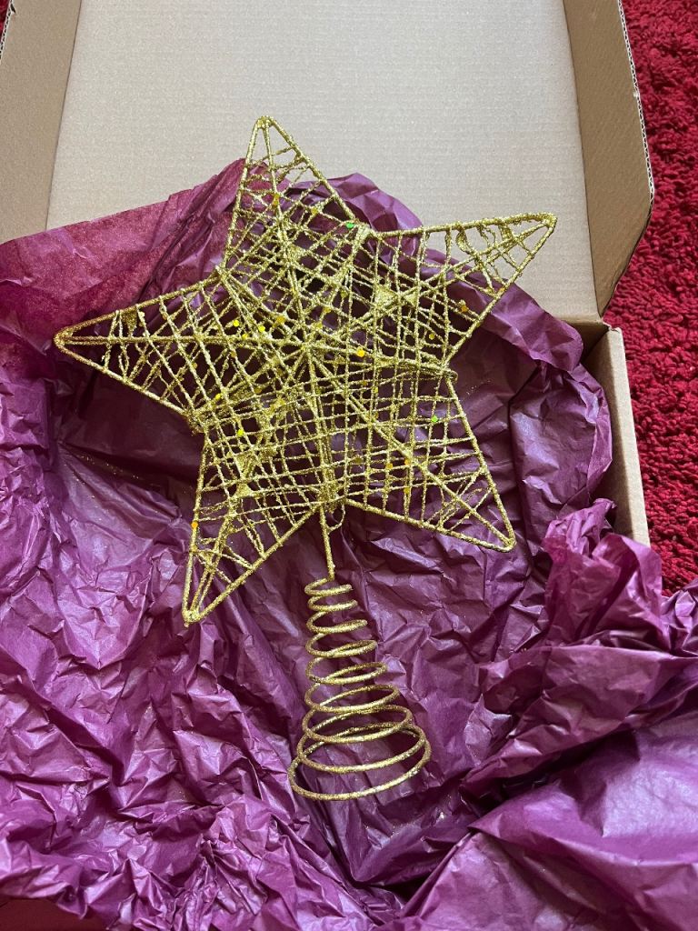 Gold Glitter Christmas Tree Topper Star – Christmas Tree Decoration