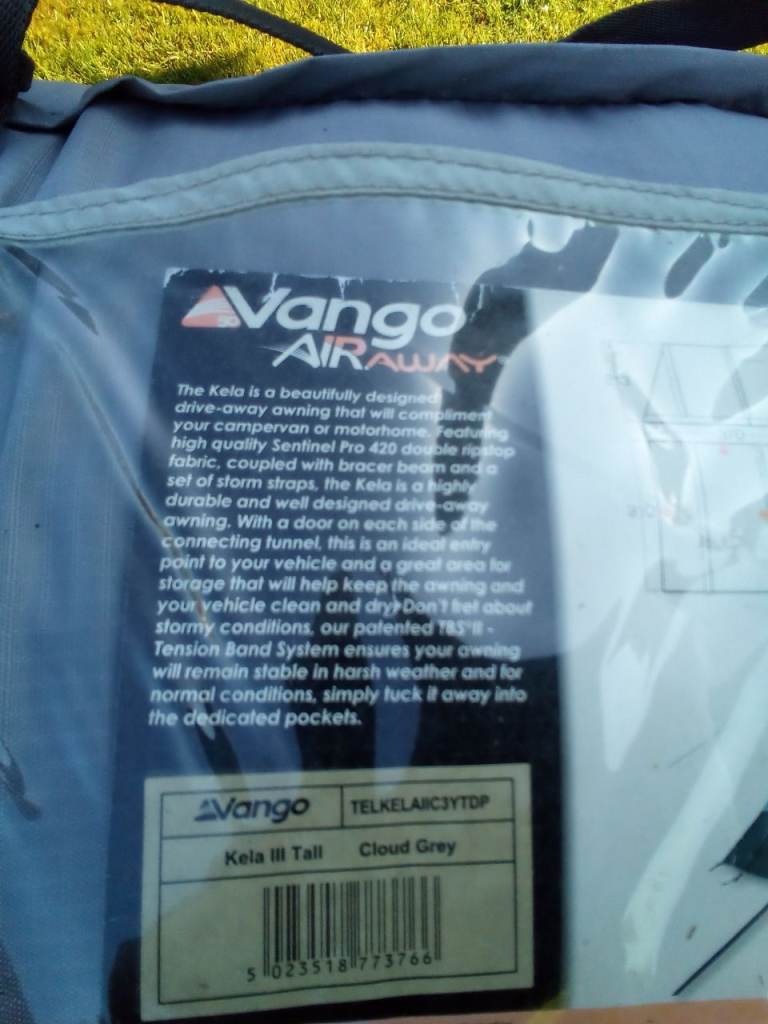 Vango Kela tall air away awning