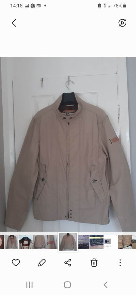 Duck and Cover Men's Jacket – Beige, Good Condition, Size M