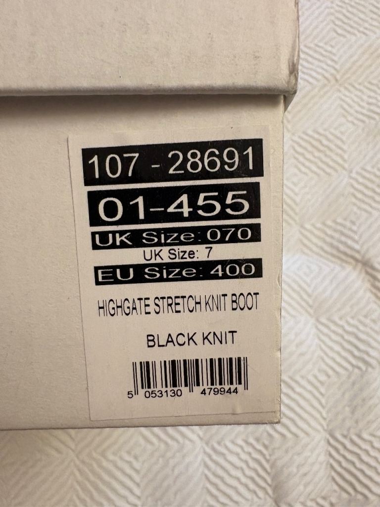 OFFICE Highgate Stretch Knit Boots – Black, UK Size 7, New | in Chilton ...