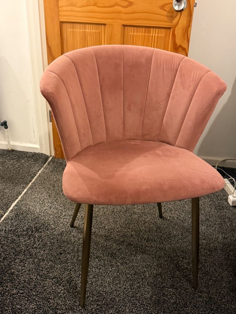 image for Pink Kendal Velvet Chair