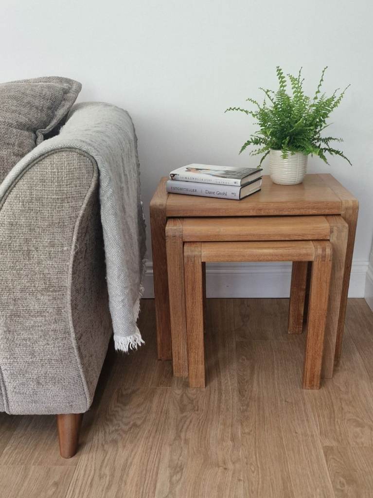 Solid Teak Nesting Tables by Salling Stolefabrik, 1960s Danish design classic.