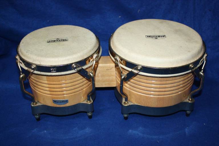 LP Matador Bongo Drums Natural 7.1/4in + 8.5/8in Heads ~ Gold Hardware ~ £125 ono