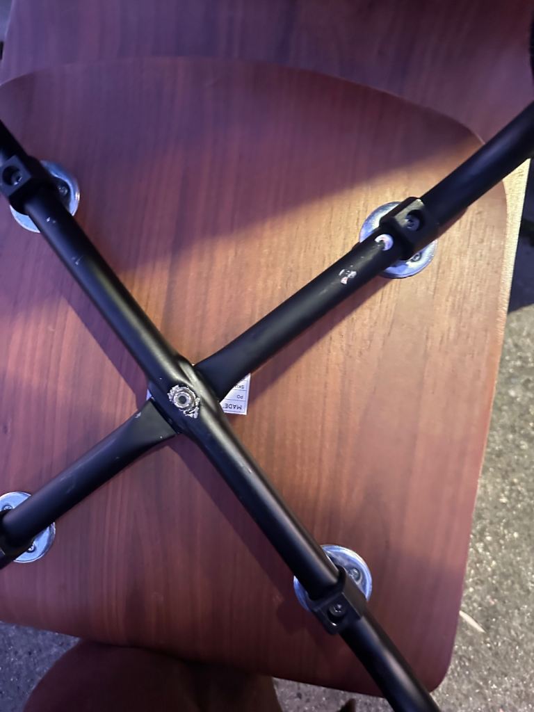 Vintage retro mid century modern MCM stacking kitchen dining chairs x 2 4