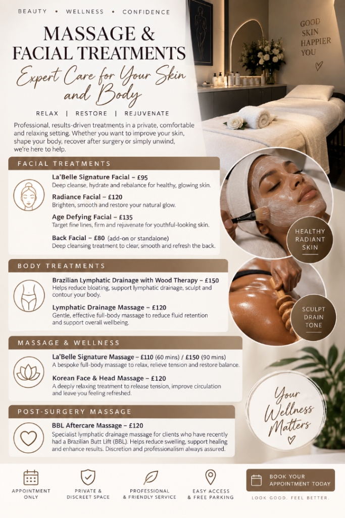Professional Massage, Facials & Body Treatments in Grays, Essex