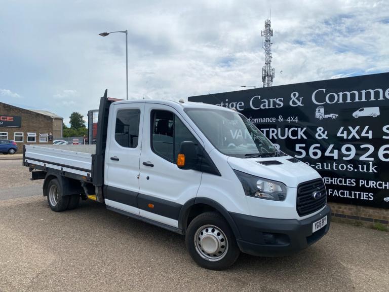 2018 Ford Transit 350 2.0 TDCi 130ps L4 CREW CAB 7 SEATER DROPSIDE XLWB 75K SERVICED+CAMBELTS Dro...