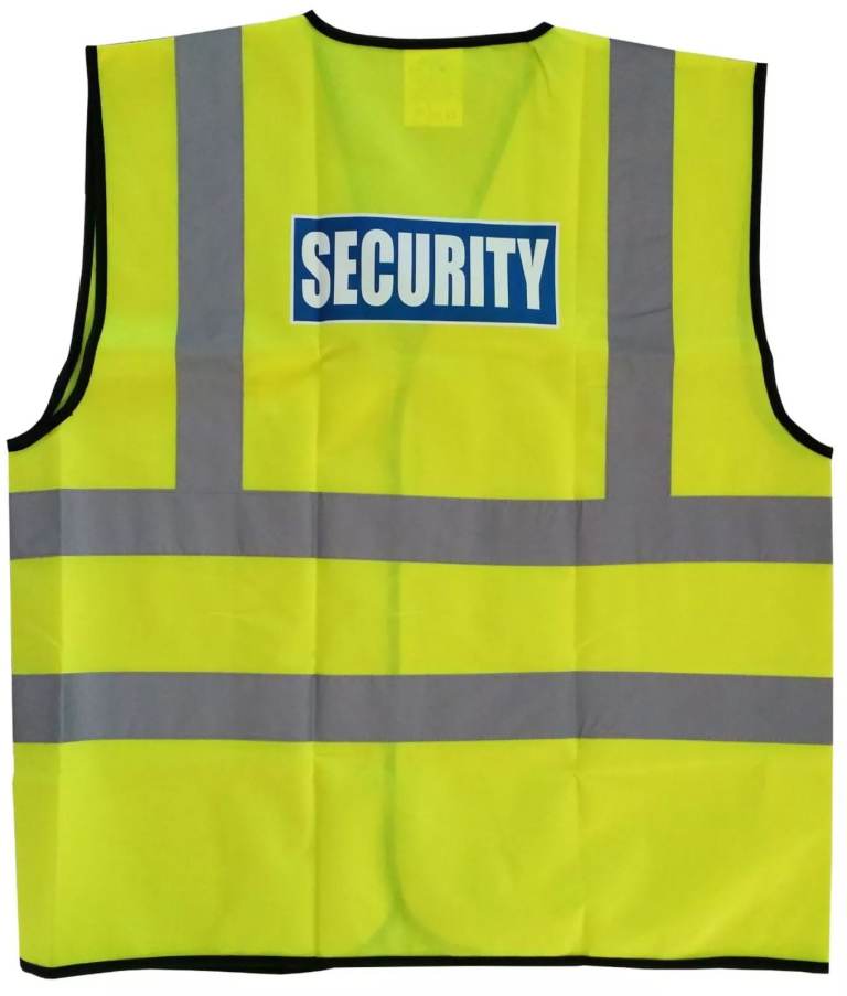 SECURITY Hi Vis Vest Yellow S, 2XL & 4XL