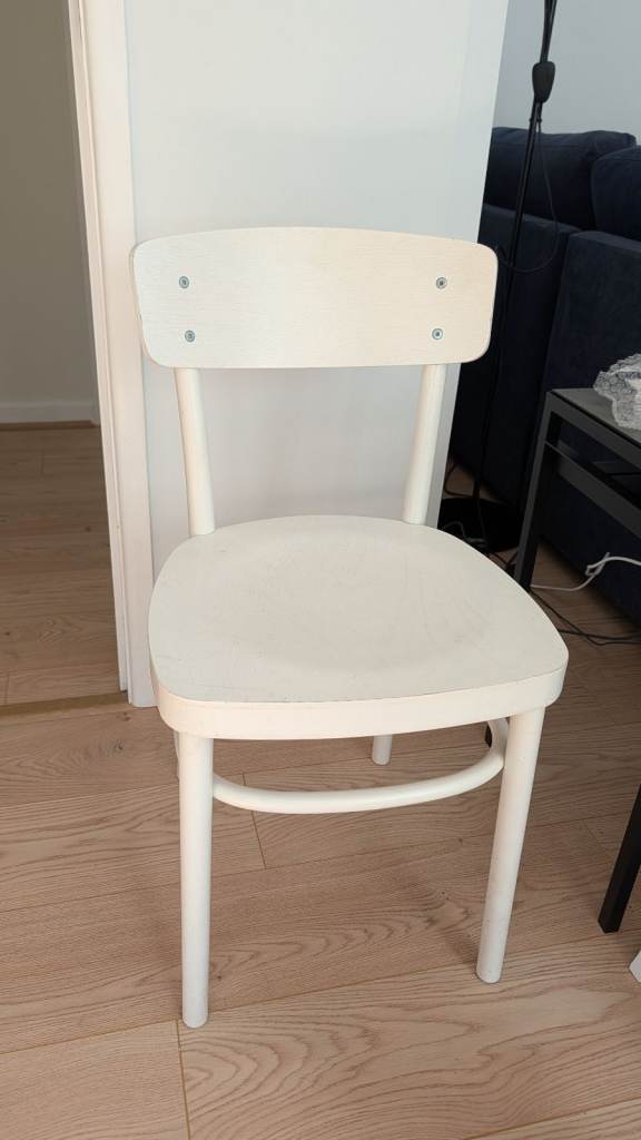 Set of 4x IDOLF IKEA white chairs