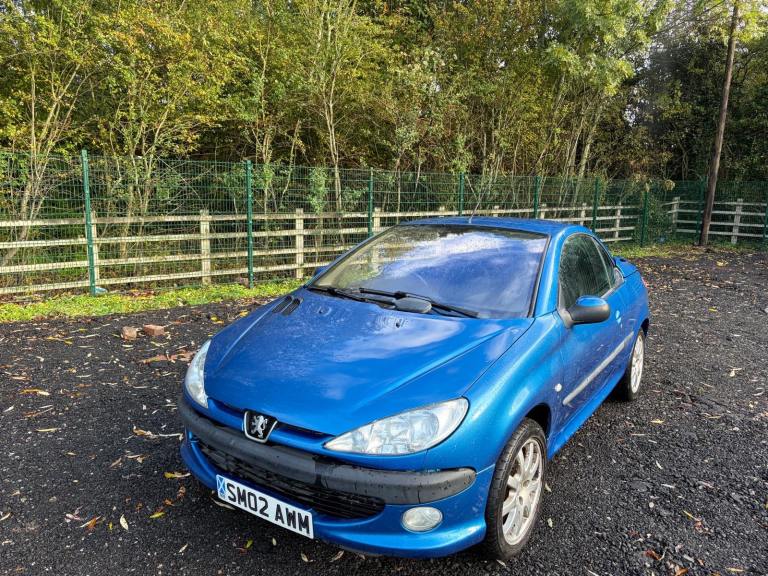 PEUGEOT 206 CC 2.0 SE CONVERTIBLE 02 REG BLUE 2 DOOR GENUINE 56249 MILES 1 OWNER 12 MONTHS MOT 