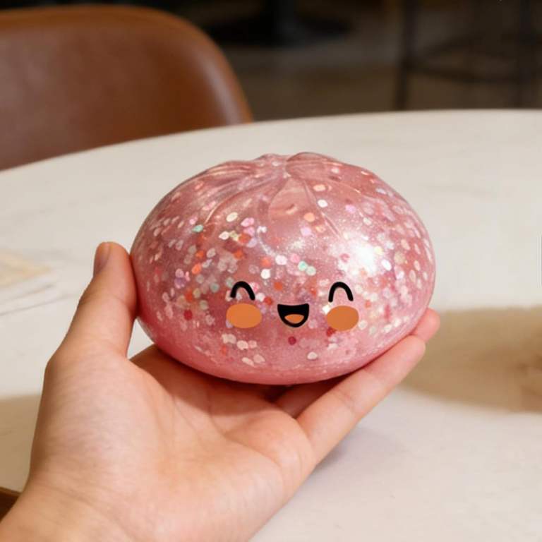 Dim Sum Bao Bun Glitter Dumpling New