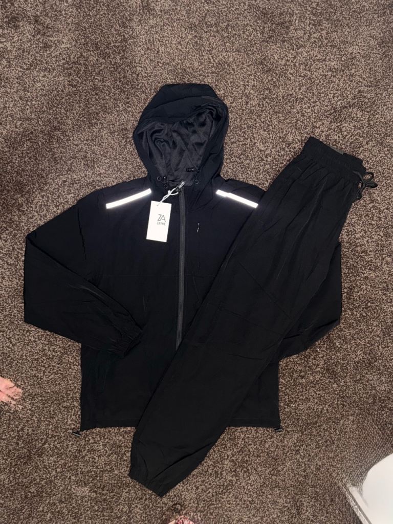 River Island Black Reflective Tracksuit - Brand New with Tags