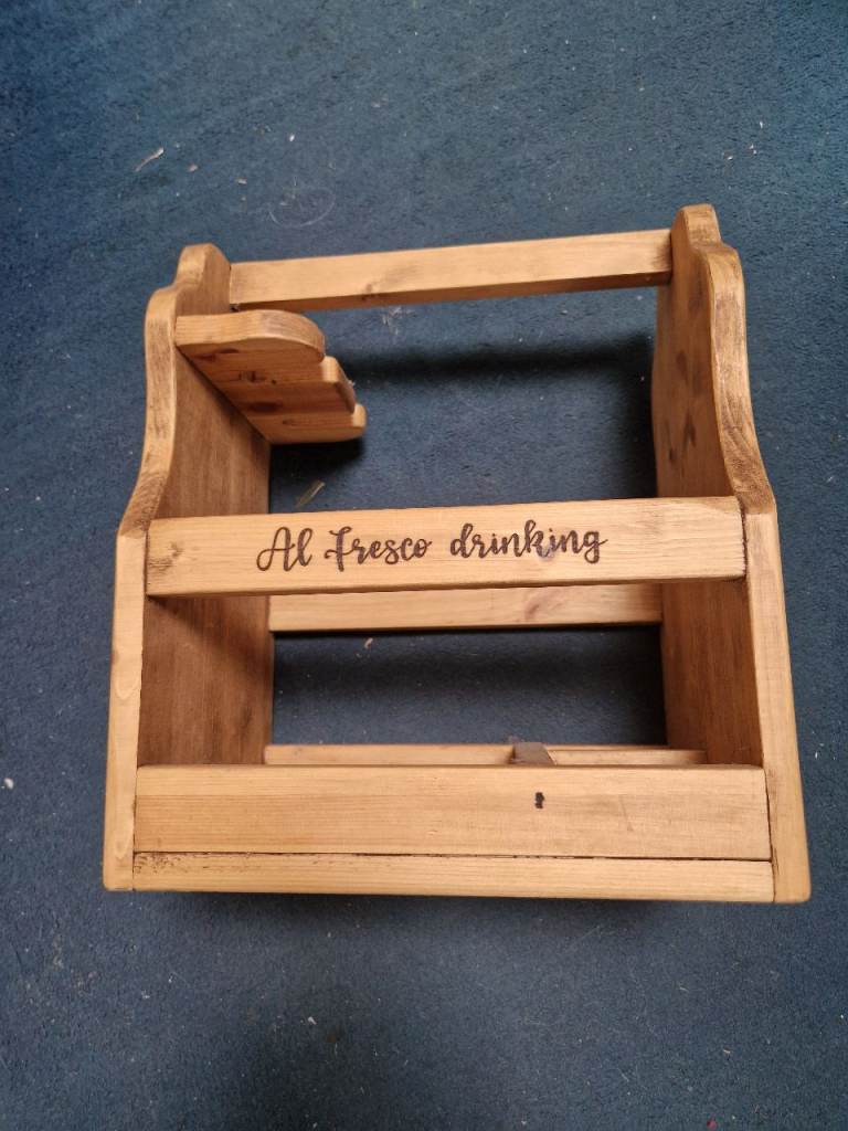 Wooden 'Al Fresco Drinking' Caddy with Bottle Opener