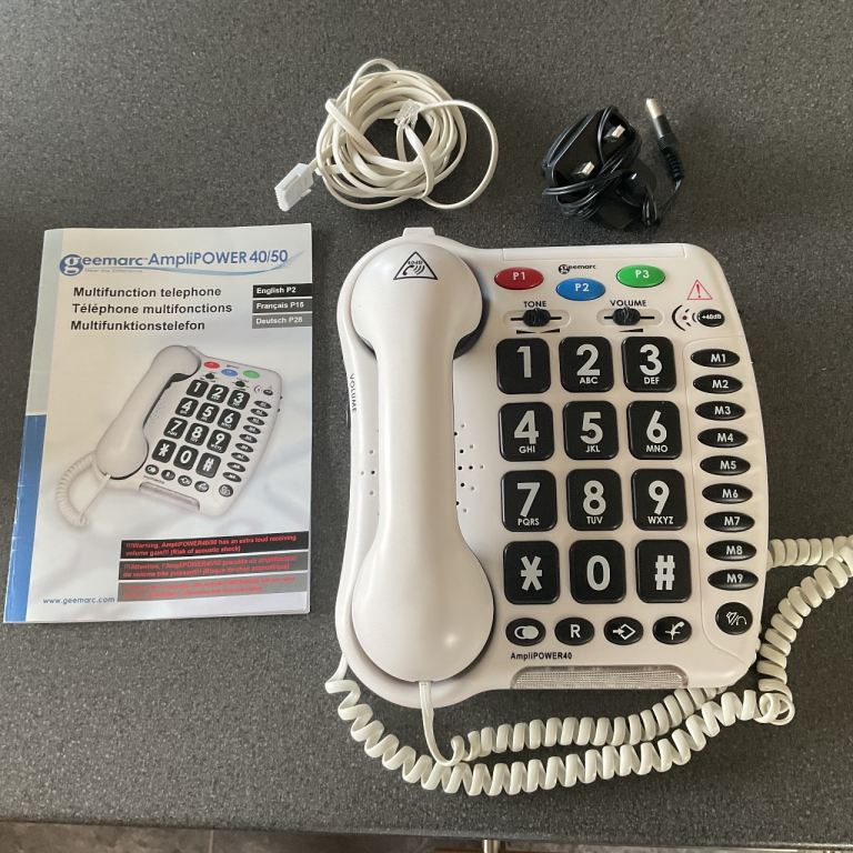 Geemarc AmpliPOWER 40/50 Multifunction Telephone - As Good As New