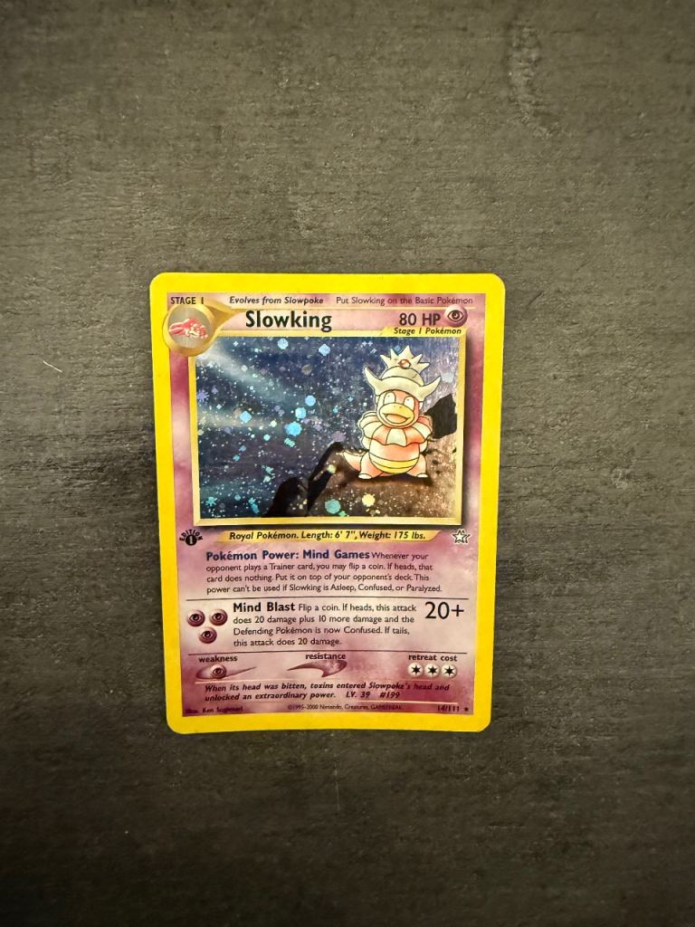 Pokemon Slowking Card 1st edition – Good Condition, Collectible