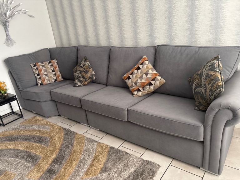 Grey Corner Sofa - Excellent, Almost New Condition