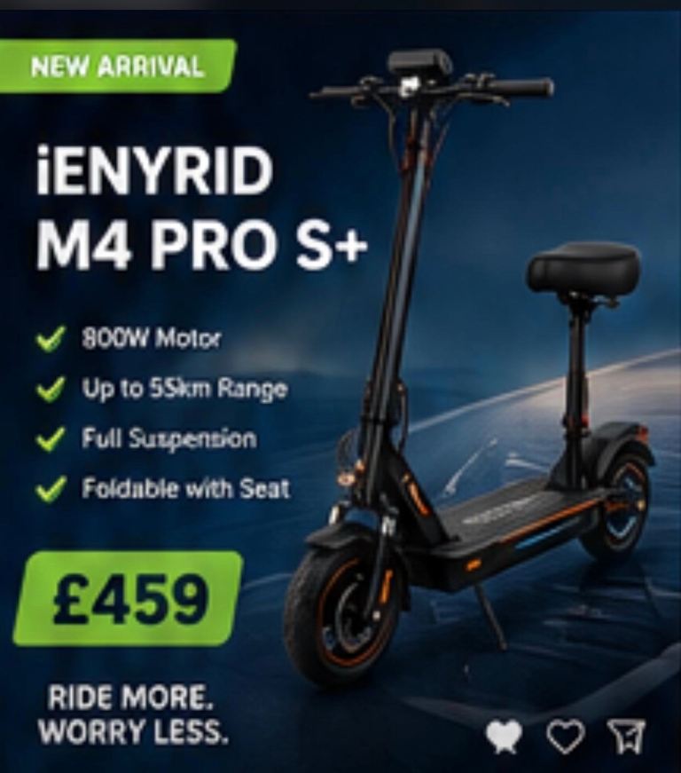 IENYRID M4 PRO S+ Electric Scooter – 800W Motor, Good Condition