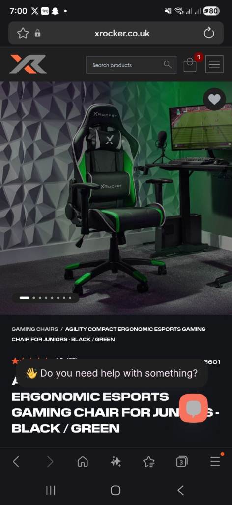 X Rocker junior gaming chair 