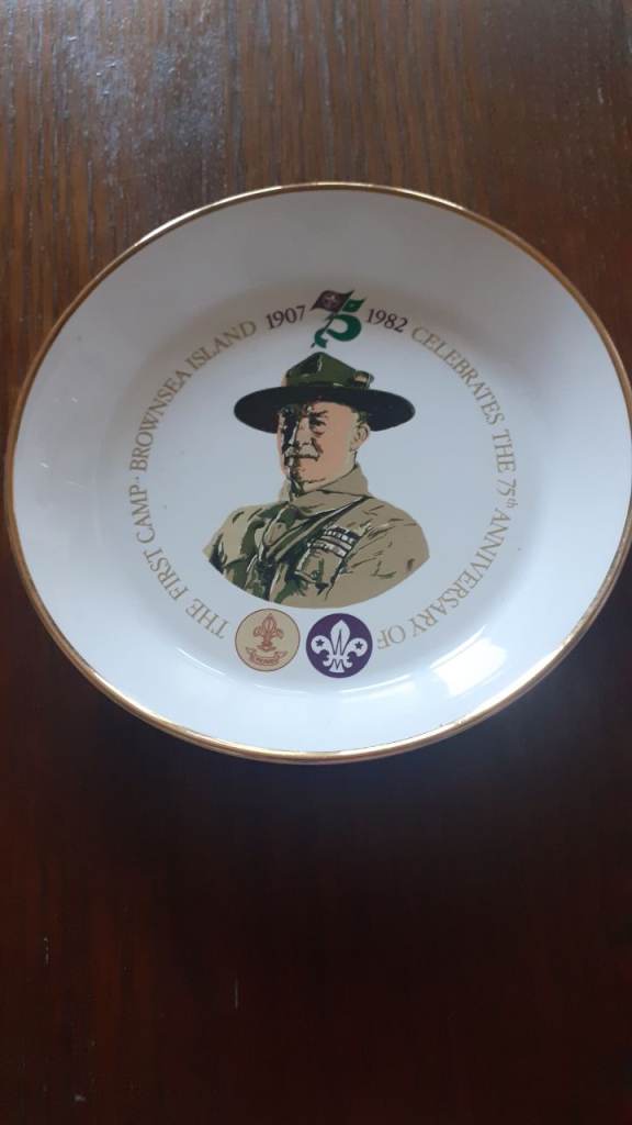 Scout Plate Brownsea Island 75th Anniversary 