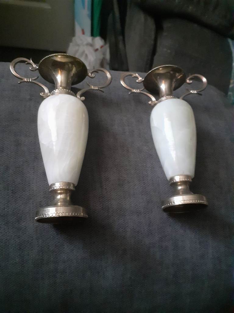 Onyx  vases x2