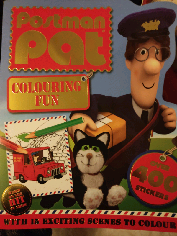 Brand New Postman Pat Colouring Fun with over 400 stickers