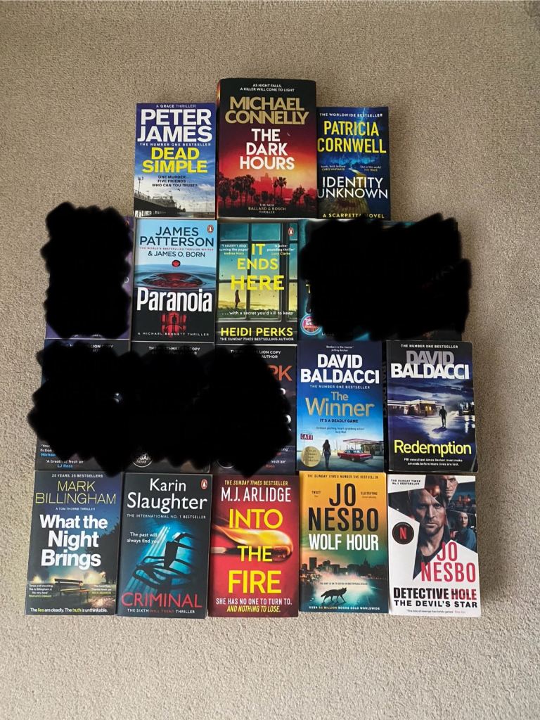 Job lot crime thriller paperback books, latest titles