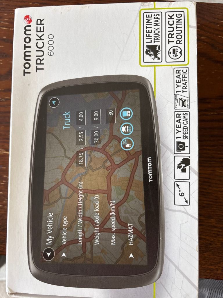 TomTom Trucker 6000 Sat Nav with Lifetime Truck Maps