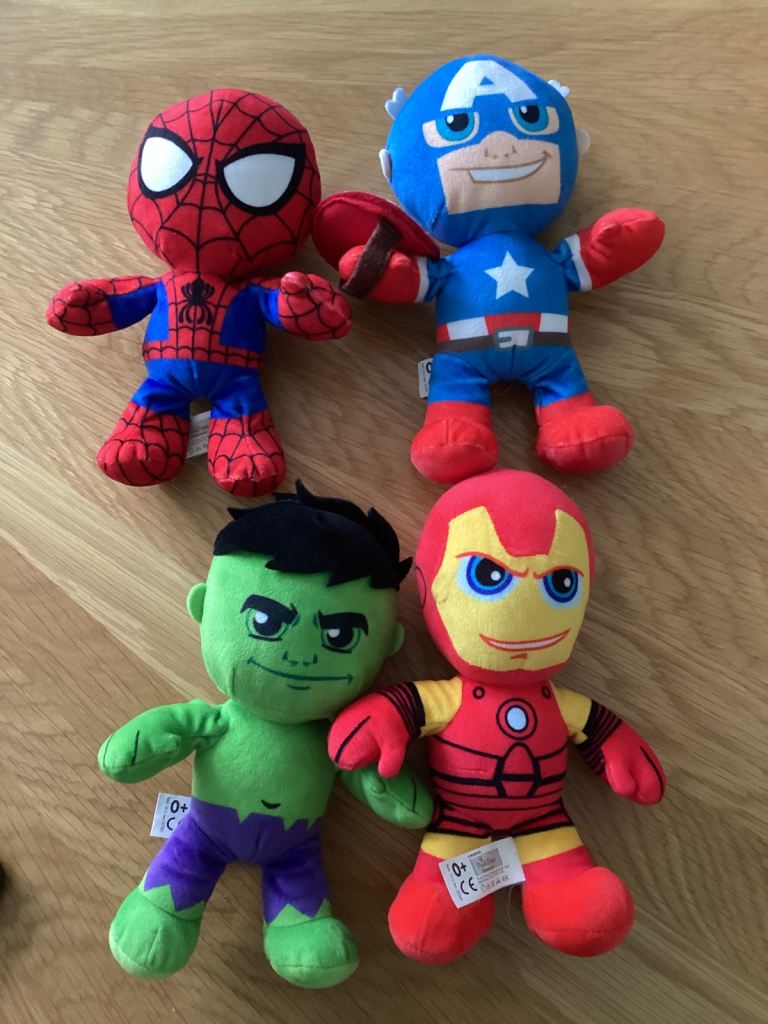4x Marvel Soft Toys