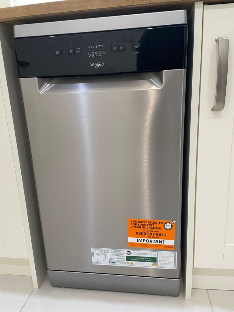 Whirlpool slimline dishwasher needs to go by next week 