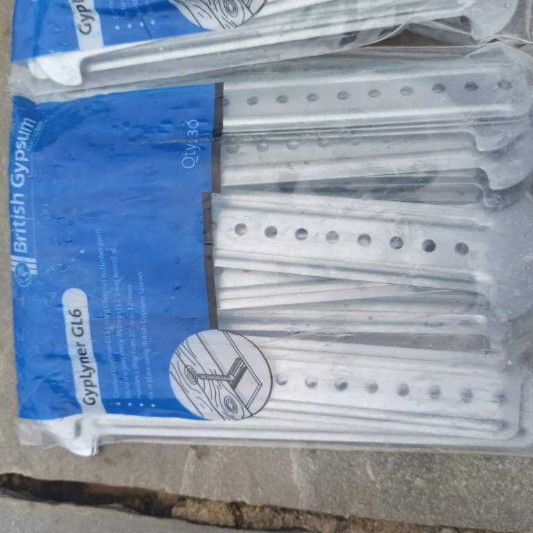 British Gypsum Gypliner GL6 Drylining Brackets - New, Qty 30