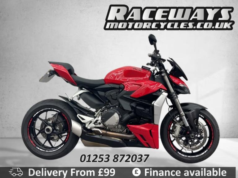 DUCATI STREETFIGHER V2 2024 24 REG 2,434 MILES RED USED MOTORCYCLE 955CC