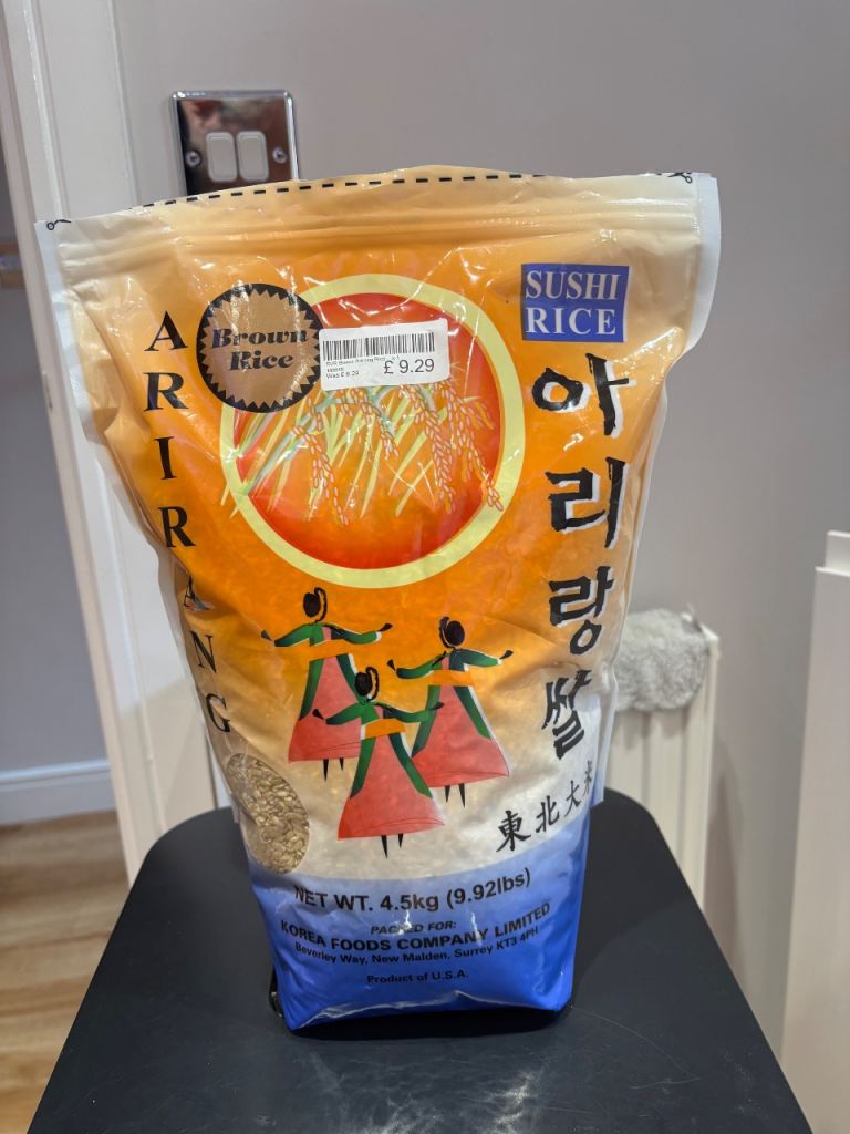 Arirang Brown Sushi Rice 4.5kg (3.7kg left)
