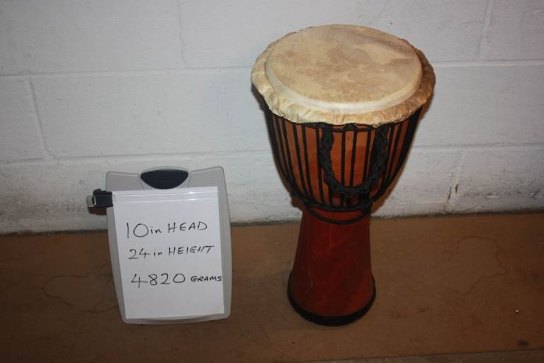 African Wooden Djembe Drum 10in Head x 24in High ~ Weight 4820 Grams ~ £65 ono