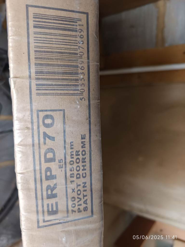 New shower door ERDP70 unopened in original packaging