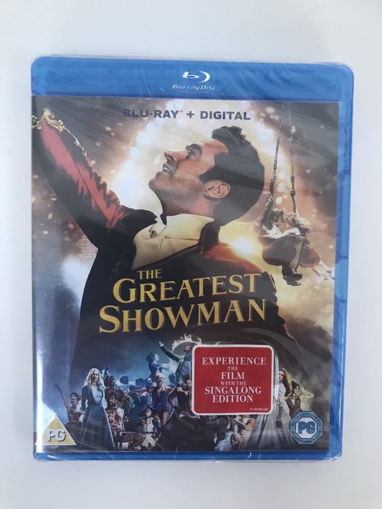 The Greatest Showman Blu-ray DVD. Brand New, Factory Sealed. 
