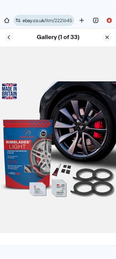 Car Alloy Wheels Rim Protector Kit Black 