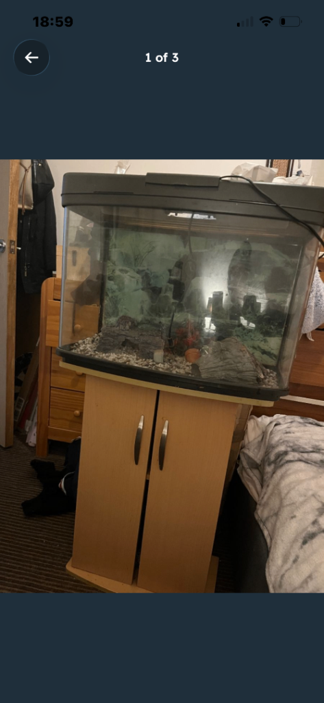 Aquarium Fish Tank with Stand and Accessories – Good Condition