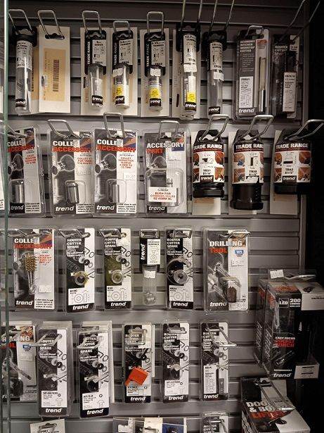 Full cabinet contents of new trend router items Prices start £2 each & upwards